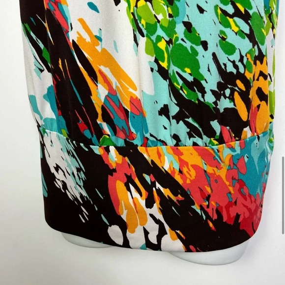 A. BYER crochet sleeveless top multicolor watercolor print - size Medium - Picture 11 of 11